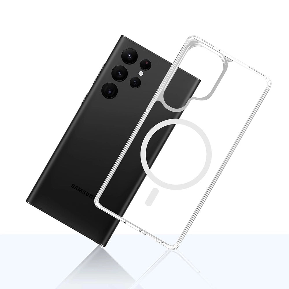 MagSafe Case for Samsung Galaxy S25 Ultra S938, 3MK, Armor MagCase, Transparent