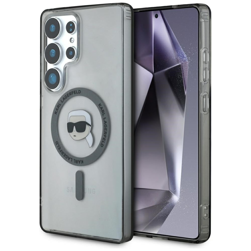 MagSafe Case for Samsung Galaxy S25 Ultra S938, Karl Lagerfeld, IML Karl's Head, Black