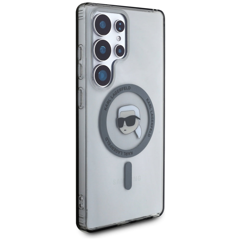 MagSafe Case for Samsung Galaxy S25 Ultra S938, Karl Lagerfeld, IML Karl's Head, Black