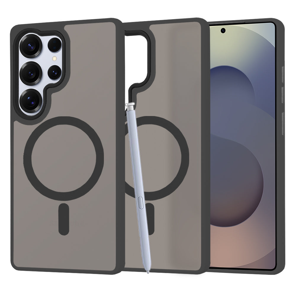 MagSafe Case for Samsung Galaxy S25 Ultra S938, Techsuit, HaloFrost, Black