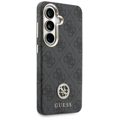MagSafe Case for Samsung Galaxy S26 Plus S947, Guess, 4G Rhinestone Round Logo, Black