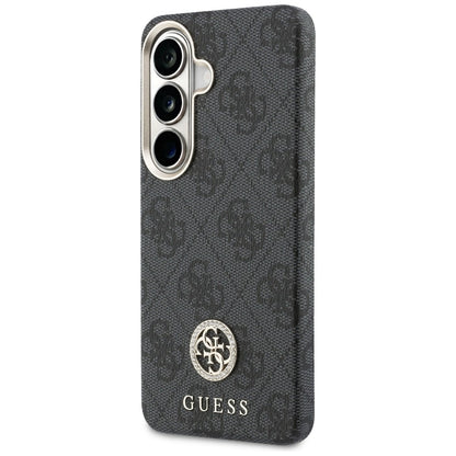 MagSafe Case for Samsung Galaxy S26 Plus S947, Guess, 4G Rhinestone Round Logo, Black