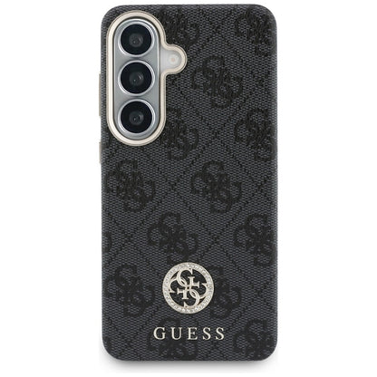 MagSafe Case for Samsung Galaxy S26 Plus S947, Guess, 4G Rhinestone Round Logo, Black