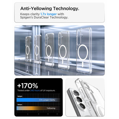 MagSafe Case for Samsung Galaxy S26 Plus S947, Spigen, Ultra Hybrid, Transparent White ACS10709