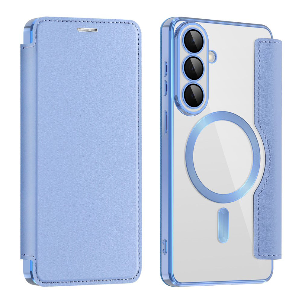 MagSafe Case for Samsung Galaxy S26 Plus, Techsuit, SmartMag Book, Blue