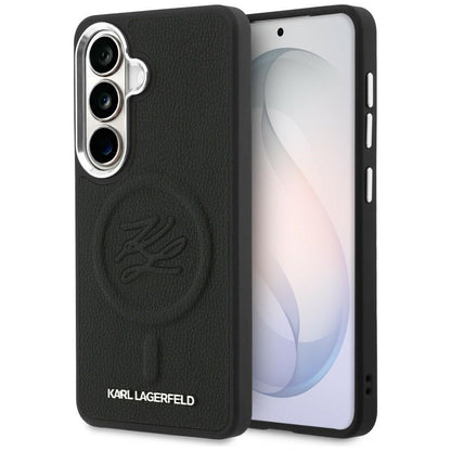 MagSafe Case for Samsung Galaxy S26 S942, Karl Lagerfeld, Initial Logo Debossed, Black