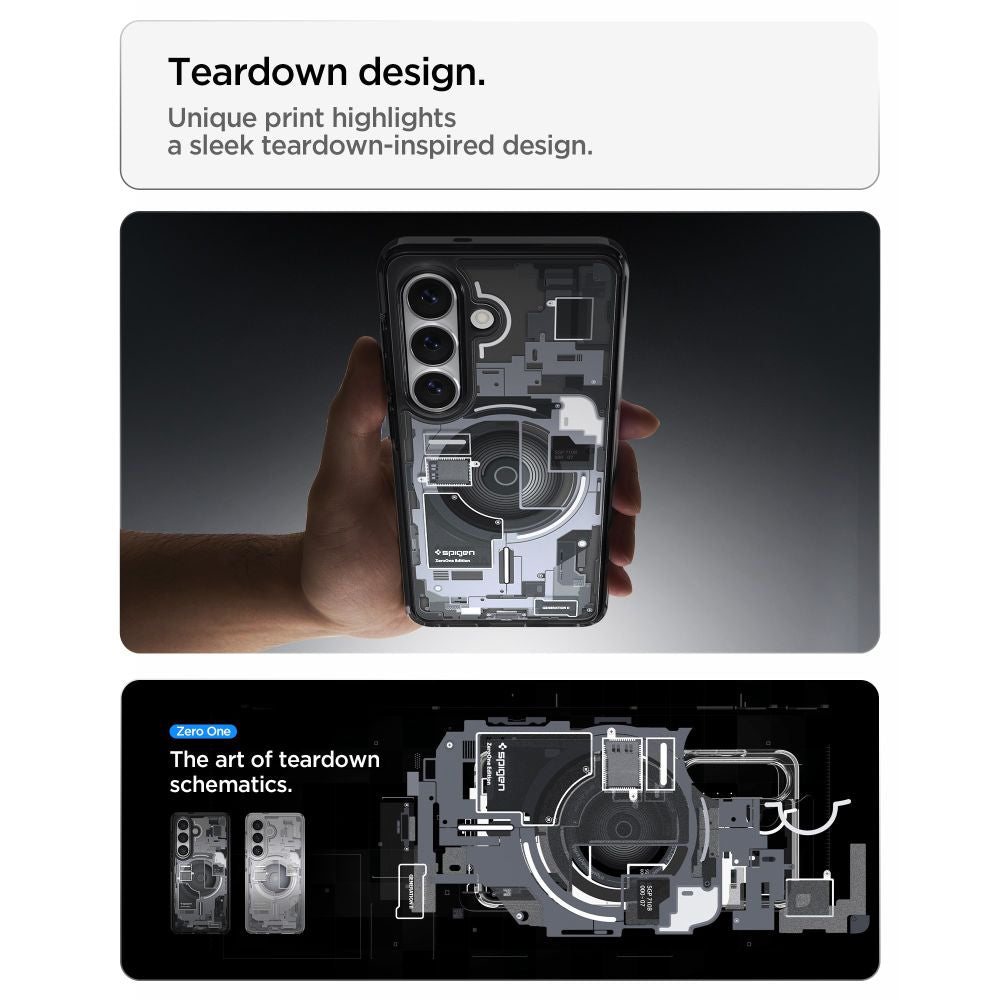 MagSafe Case for Samsung Galaxy S26 S942, Spigen, Ultra Hybrid Zero One, Black ACS10736