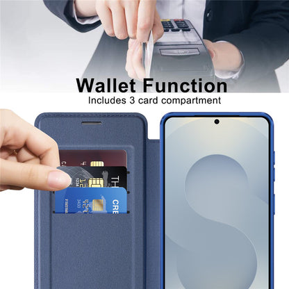 MagSafe Case for Samsung Galaxy S26 S942, Techsuit, SmartMag Book, Blue