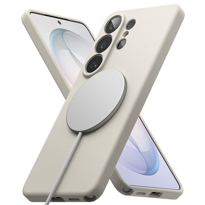 MagSafe Case for Samsung Galaxy S26 Ultra, Ringke, Silicone, Cream