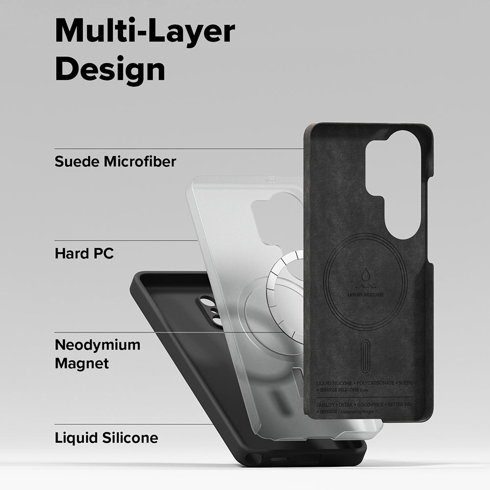 MagSafe Case for Samsung Galaxy S26 Ultra, Ringke, Silicone, Black