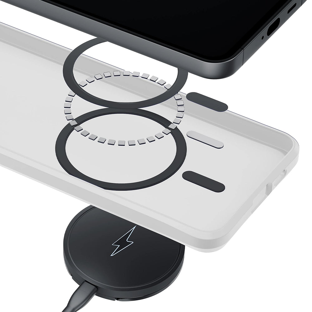 MagSafe Case for Samsung Galaxy S26 Ultra S948, 3MK, Smoke MagCase, White