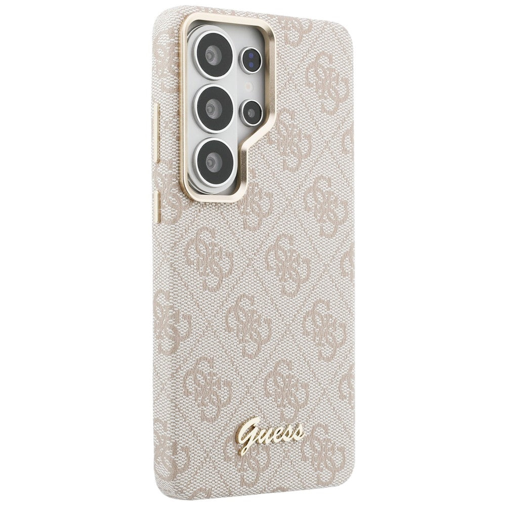 MagSafe Case for Samsung Galaxy S26 Ultra S948, Guess, 4G Script Logo, Pink