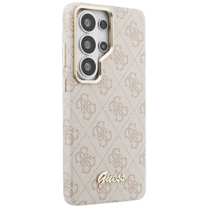 MagSafe Case for Samsung Galaxy S26 Ultra S948, Guess, 4G Script Logo, Pink