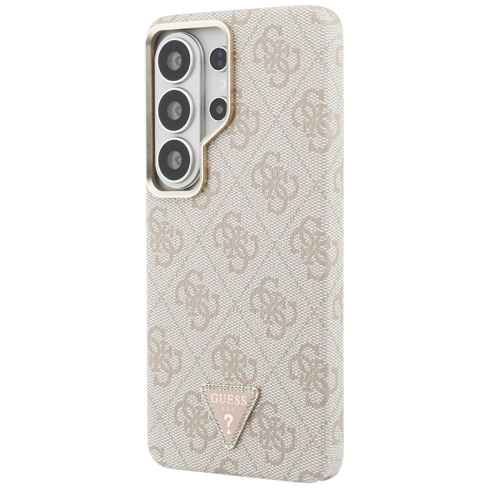 MagSafe Case for Samsung Galaxy S26 Ultra S948, Guess, 4G Triangle Logo, Pink