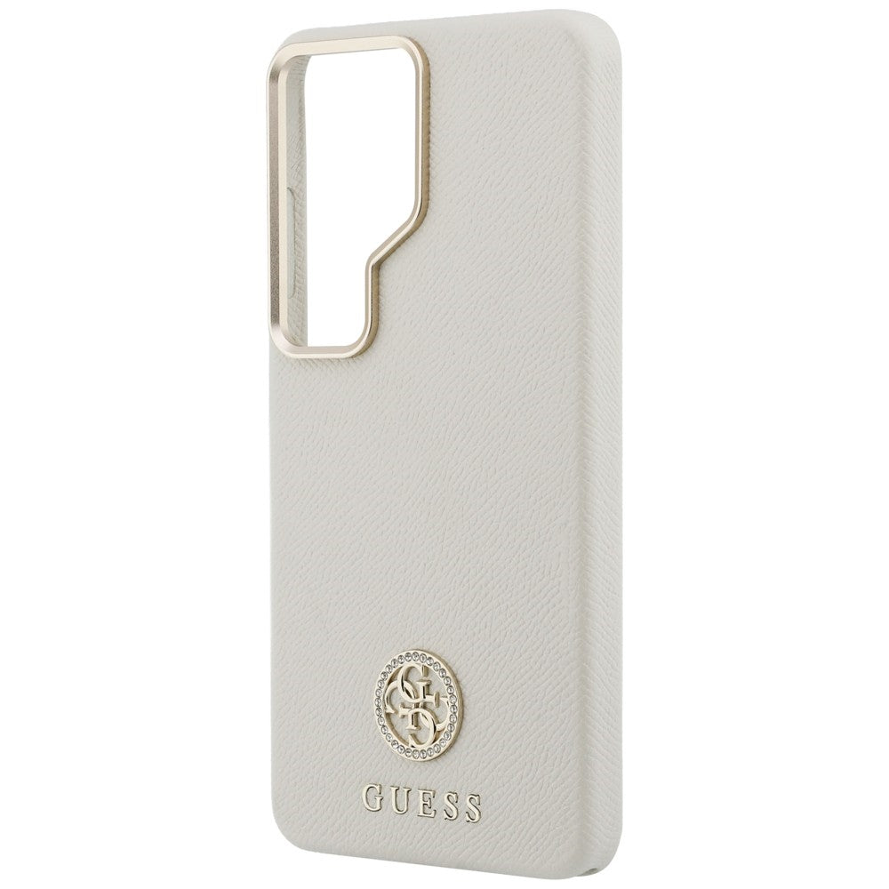 MagSafe Case for Samsung Galaxy S26 Ultra S948, Guess, Rhinestone Round Logo, Beige