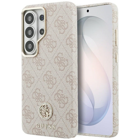 MagSafe Case for Samsung Galaxy S26 Ultra S948, Guess, Rhinestone Round Logo, Pink