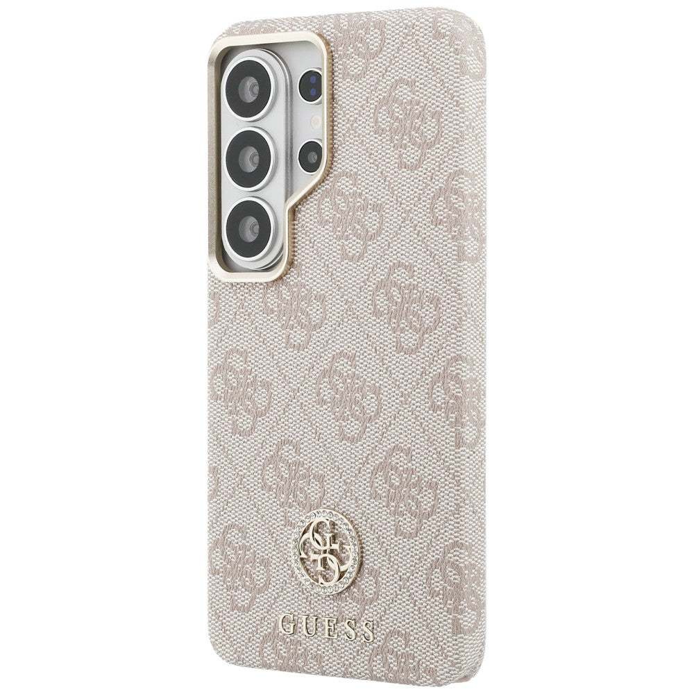 MagSafe Case for Samsung Galaxy S26 Ultra S948, Guess, Rhinestone Round Logo, Pink