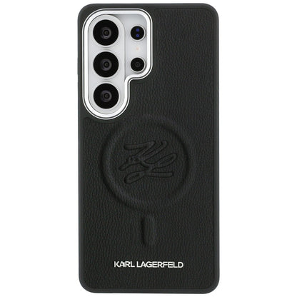 MagSafe Case for Samsung Galaxy S26 Ultra S948, Karl Lagerfeld, Initial Logo Debossed, Black