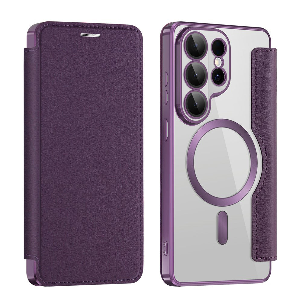MagSafe Case for Samsung Galaxy S26 Ultra S948, Techsuit, SmartMag Book, Purple