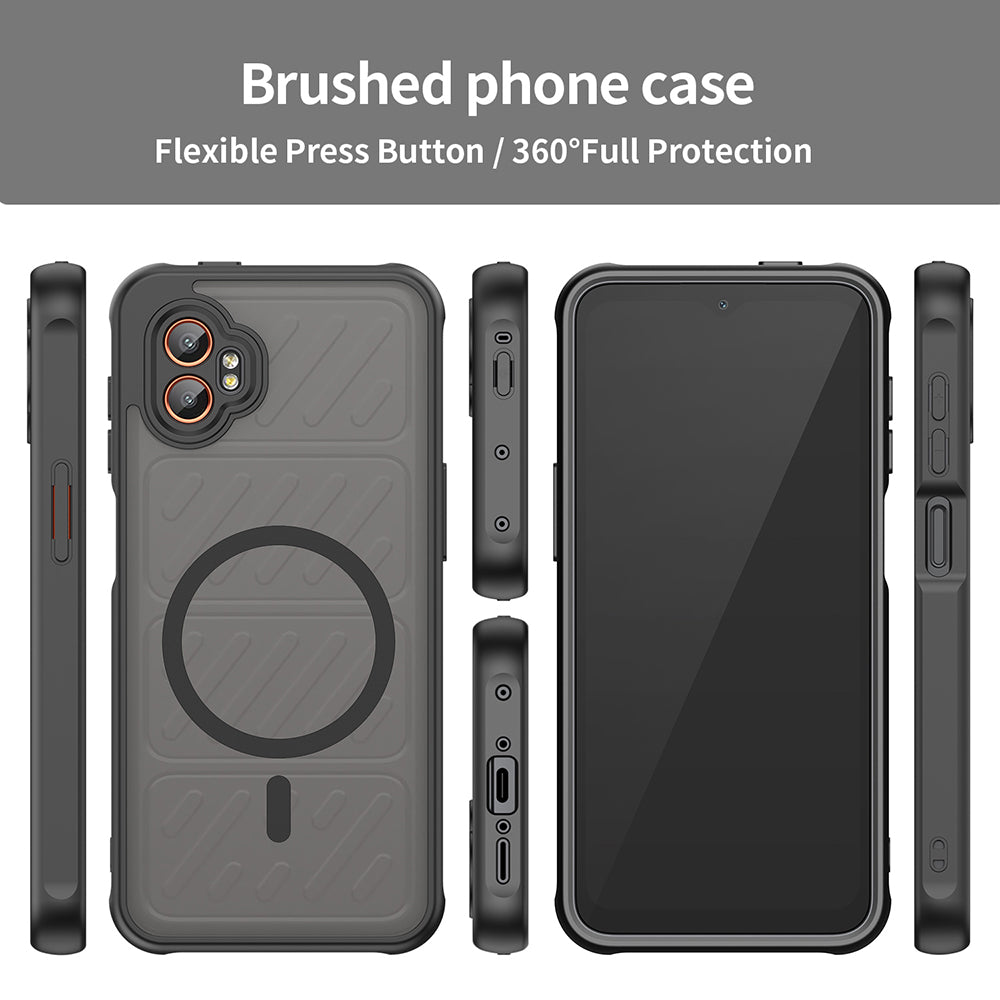 MagSafe Case for Samsung Galaxy XCover7 Pro, Techsuit, HaloFrost II, Black