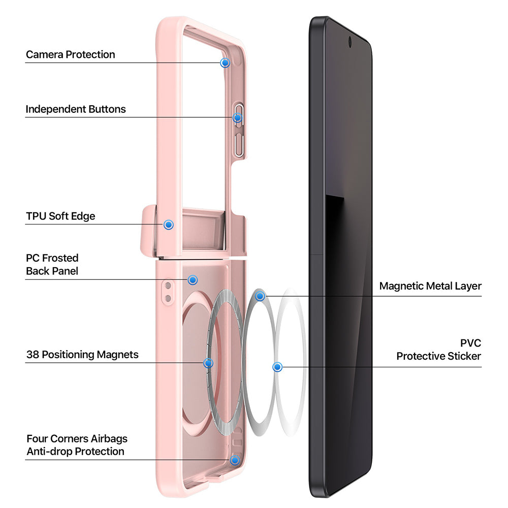 MagSafe Case for Samsung Galaxy Z Flip8 F776, DUX DUCIS, Yind, Black