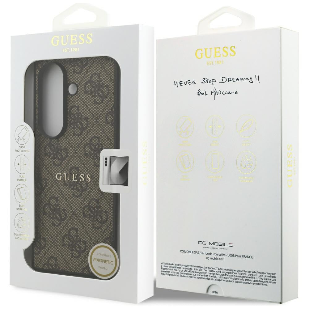 MagSafe Case for Samsung Galaxy Z Fold7 F966, Guess, 4G Classic, Brown