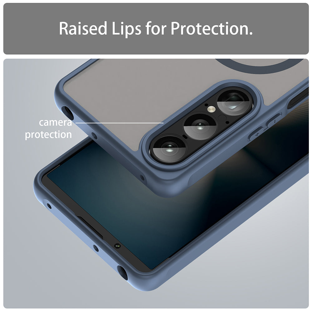 MagSafe Case for Sony Xperia 1 VIII, Techsuit, HaloFrost II, Navy Blue