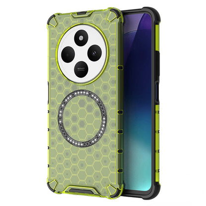 MagSafe Case for Xiaomi Poco C75 / Redmi 14C, Techsuit, HoneyComb Shield, Green