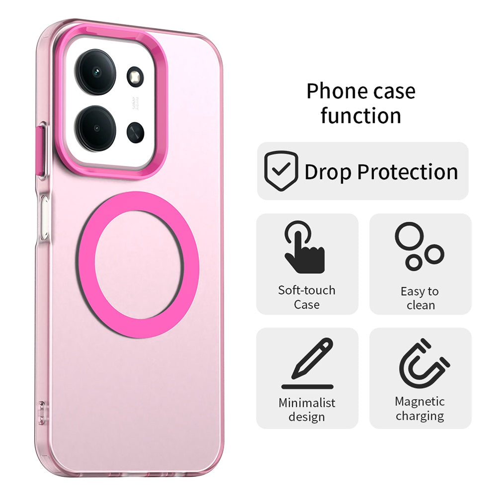 MagSafe Case for Xiaomi Poco C85 4G / Redmi 15C 5G / 15C 4G, Techsuit, CandyCase, Pink