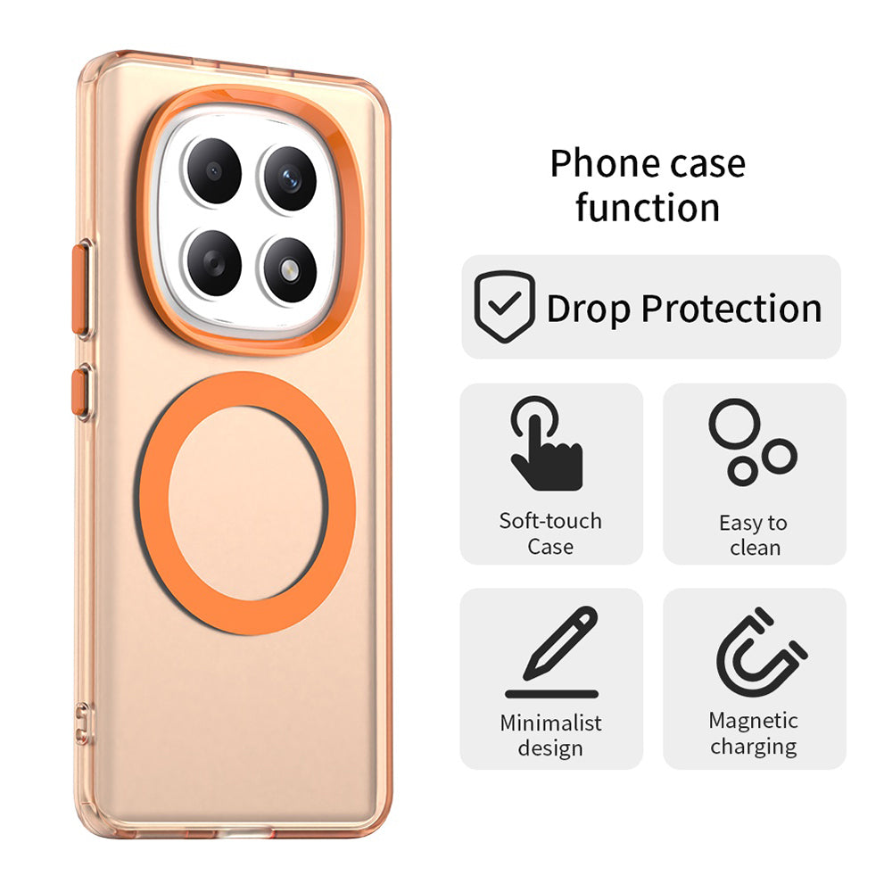MagSafe Case for Xiaomi Poco M8 / Redmi Note 15 5G / Note 15 4G, Techsuit, CandyCase, Orange