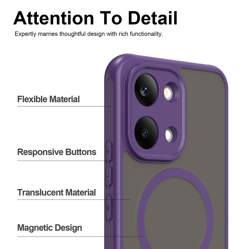 MagSafe Case for Xiaomi Poco X8 Pro Max, Techsuit, HaloFrost II, Purple