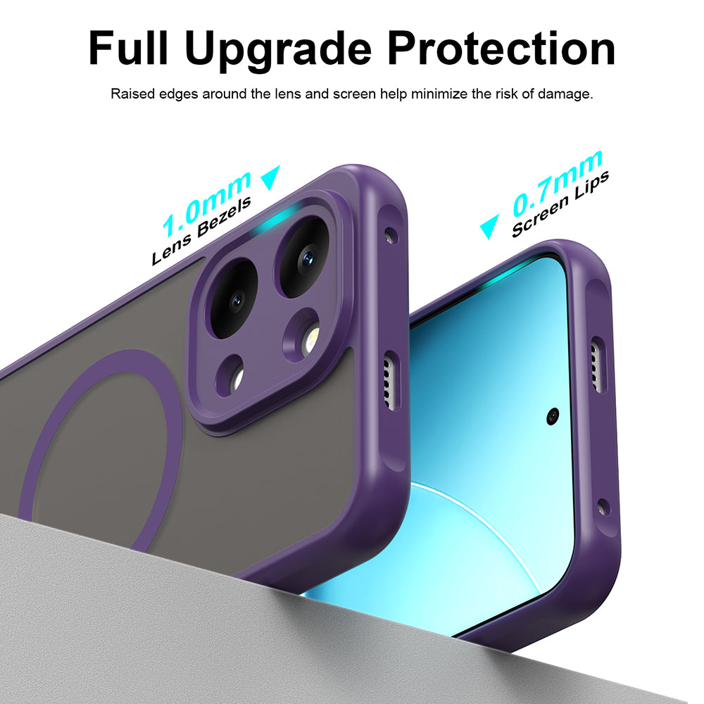 MagSafe Case for Xiaomi Poco X8 Pro Max, Techsuit, HaloFrost II, Purple