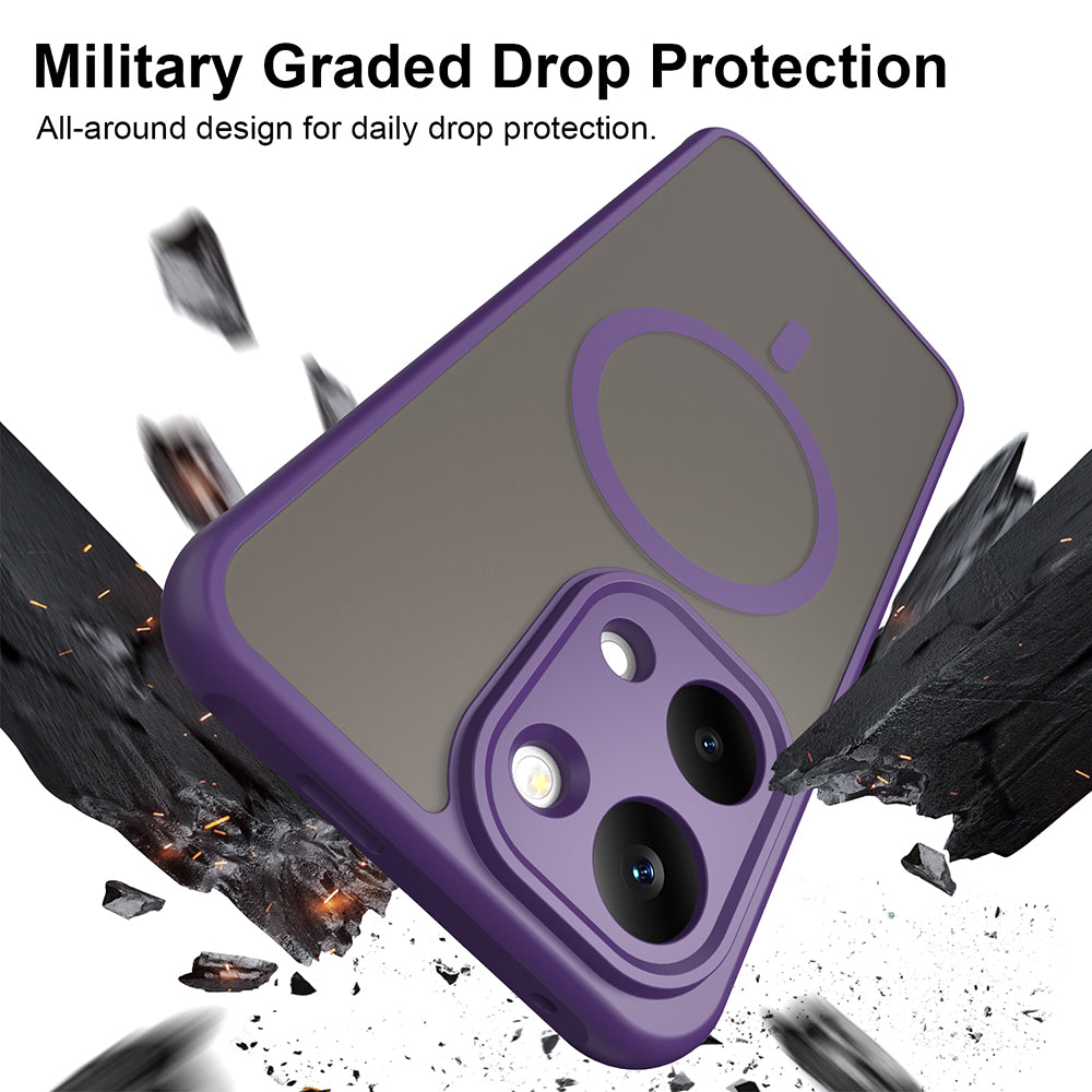 MagSafe Case for Xiaomi Poco X8 Pro Max, Techsuit, HaloFrost II, Purple