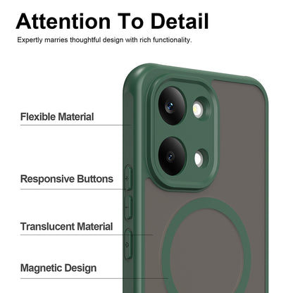 MagSafe Case for Xiaomi Poco X8 Pro Max, Techsuit, HaloFrost II, Green