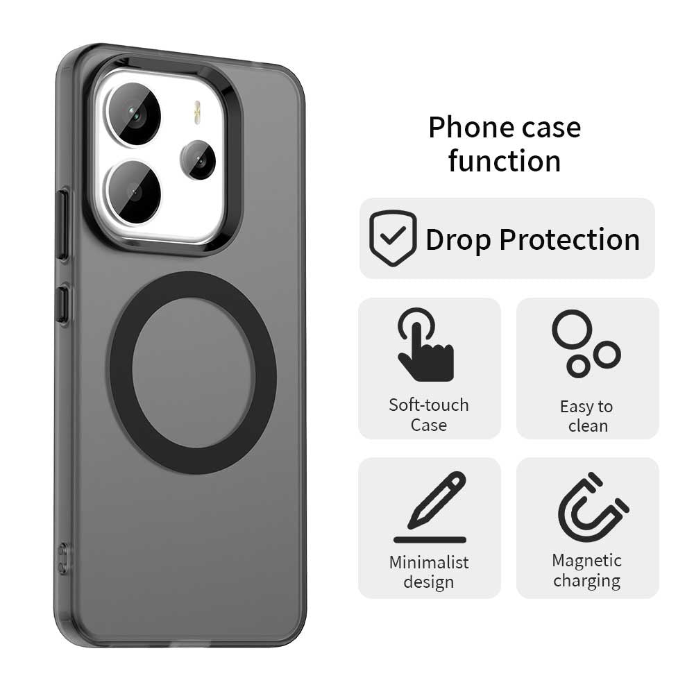 MagSafe Case for Xiaomi Redmi Note 14 5G, Techsuit, CandyCase, Black