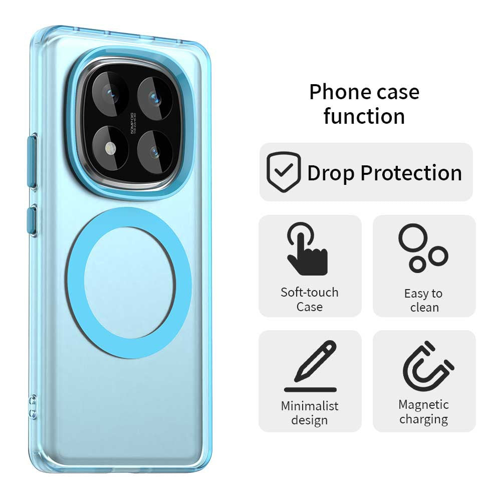 MagSafe Case for Xiaomi Redmi Note 14 Pro 4G, Techsuit, CandyCase, Blue