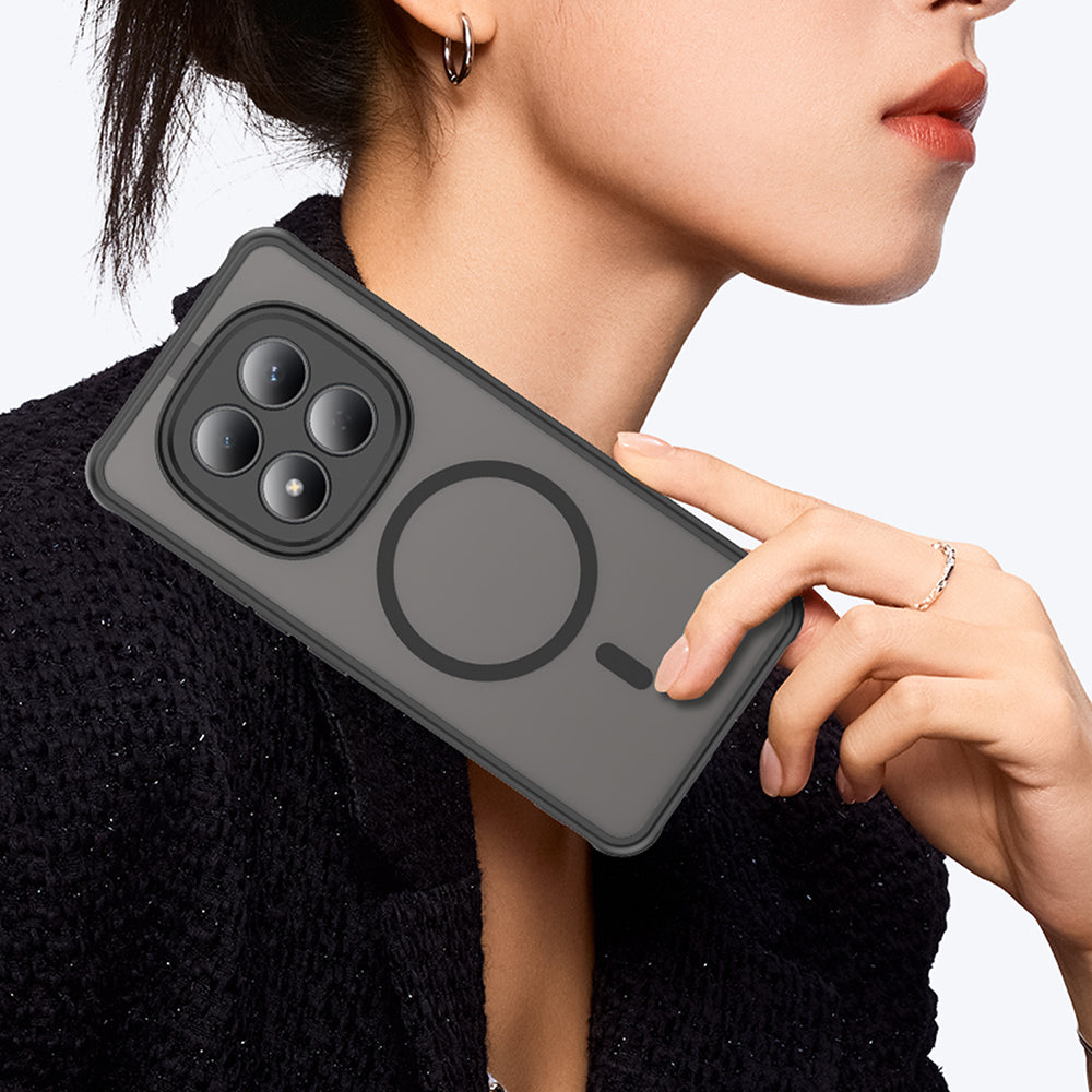 MagSafe Case for Xiaomi Redmi Note 15 Pro 4G, Techsuit, HaloFrost II, Black