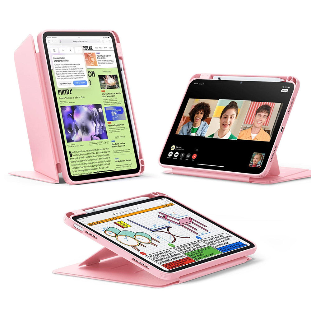 Case for Apple iPad (2025) / (2022), ESR, Flip Hybrid, Pink