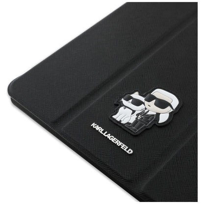 Case for Apple iPad Air 11 (2025) / Air 11 (2024), Karl Lagerfeld, Saffiano Karl & Choupette, Black