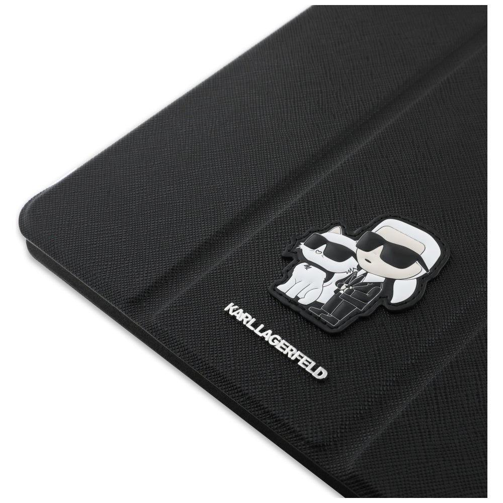 Case for Apple iPad Air 13 (2025) / Air 13 (2024), Karl Lagerfeld, Saffiano Karl & Choupette, Black