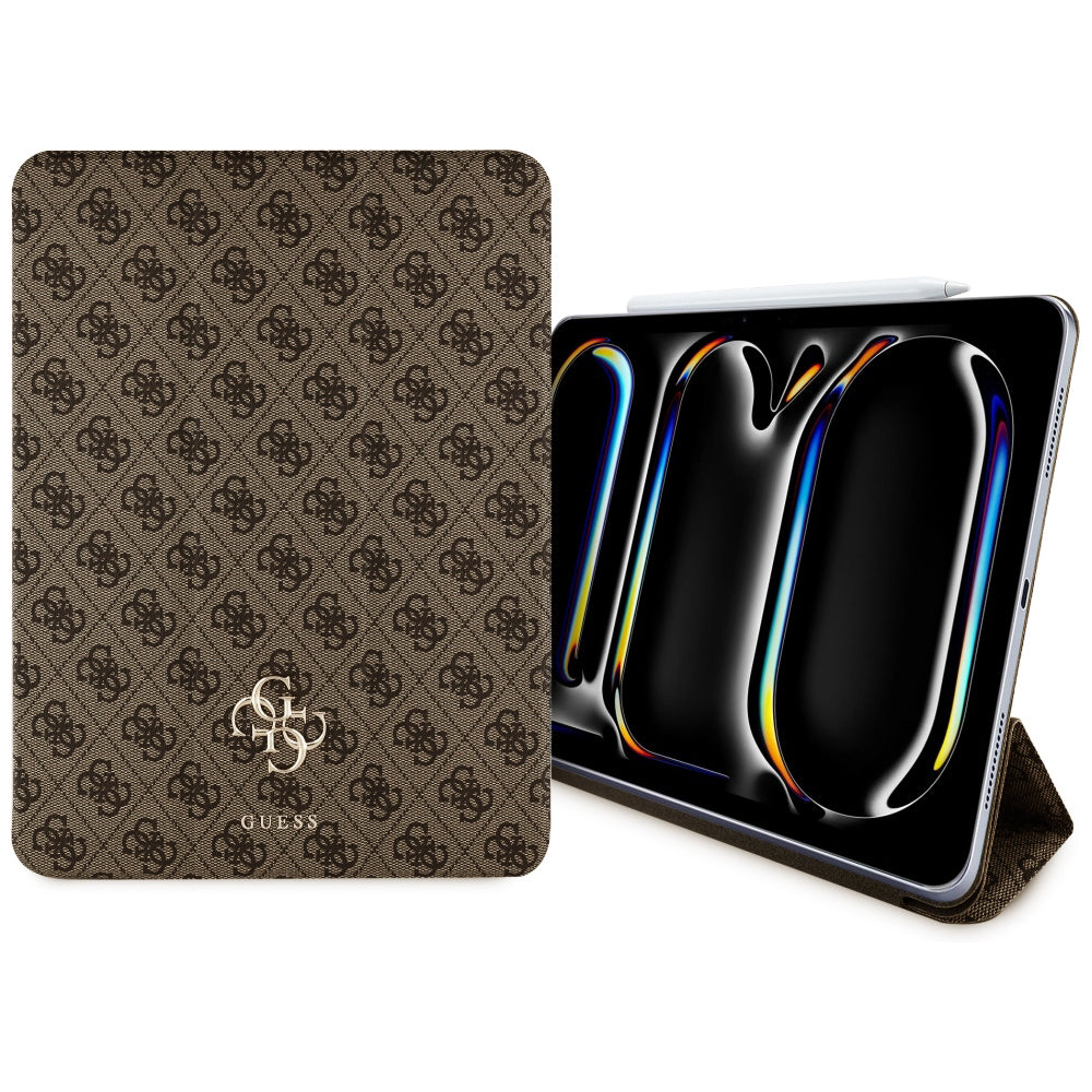 Case for Apple iPad Pro 13 (2024), Guess, 4G Big Logo, Brown