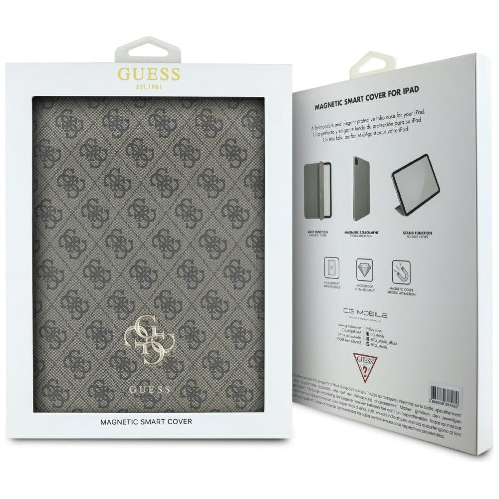 Case for Apple iPad Pro 13 (2024), Guess, 4G Big Logo, Brown