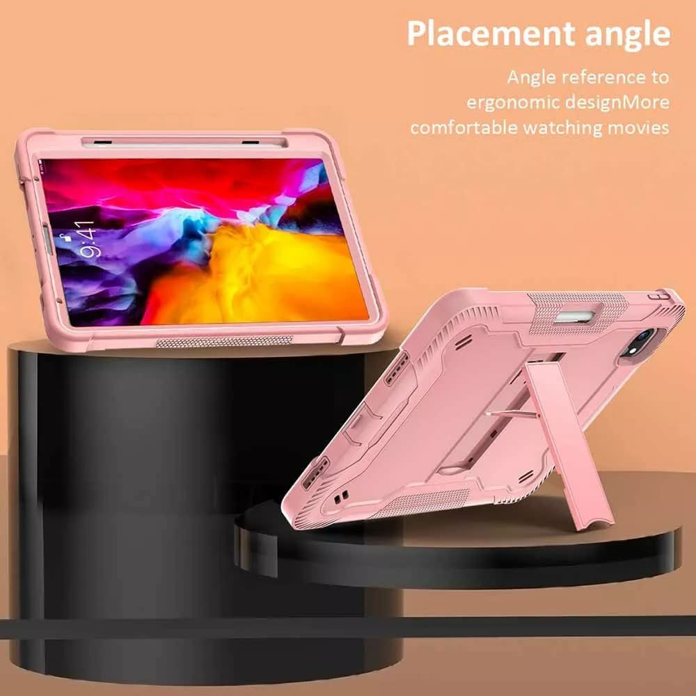 Case for Apple iPad Pro 13 (2024), Techsuit, Rugged TabShell, Pink