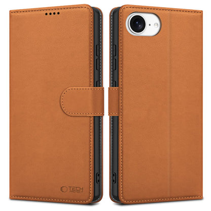 Case for Apple iPhone 16e, Tech-Protect, Wallet, Brown