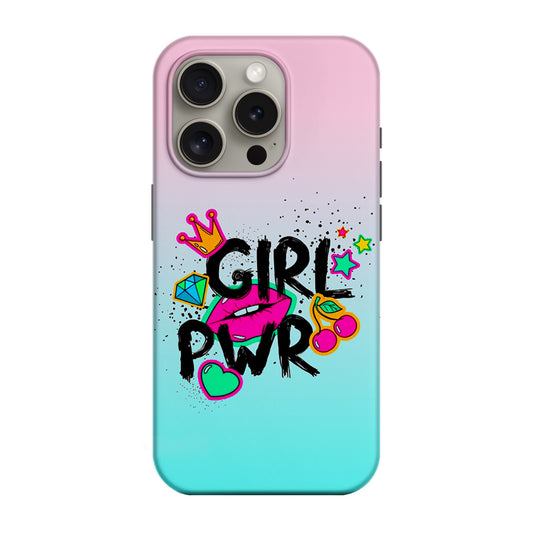 Case for Apple iPhone 15 Pro Max, Perfect Case, LOVE-Splash Girl Power, Multicolor