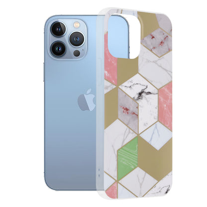 Case for Apple iPhone 13 Pro Max, Techsuit, Marble, Purple