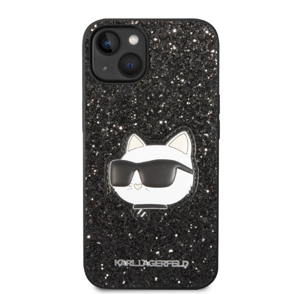 Case for Apple iPhone 14 Plus, Karl Lagerfeld, Glitter Choupette Patch, Black