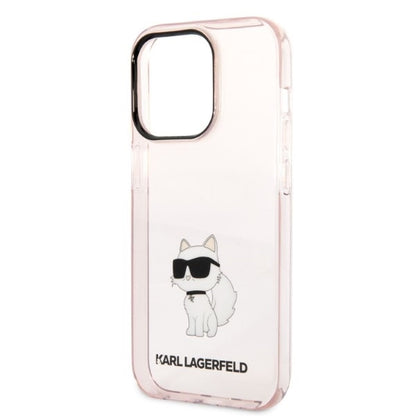 Case for Apple iPhone 14 Pro, Karl Lagerfeld, Ikonik Choupette, Pink