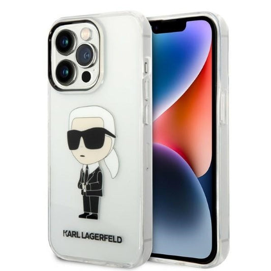 Case for Apple iPhone 14 Pro, Karl Lagerfeld, IML Ikonik NFT, Transparent
