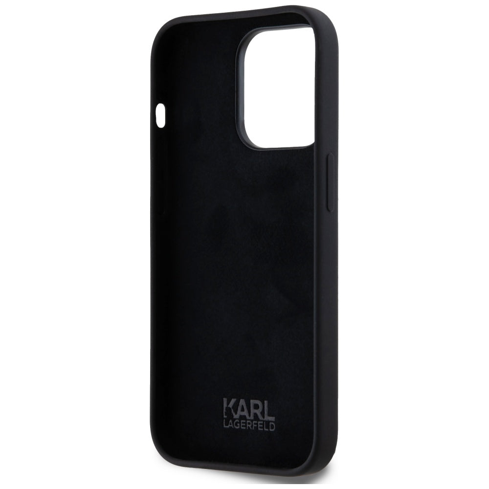 Case for Apple iPhone 14 Pro, Karl Lagerfeld, Silicone Karl Script, Black